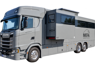 Pferdetransporter SCANIA S 450, MEFA Horse Truck, Doppel Pop-out, Push-up, 5 Pferde
